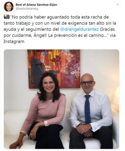 Aitana Sánchez Gijón y el Dr. Durántez